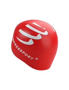COMPRESSPORT Czepek pływacki Swimming Cap red/white - Pływanie - miniaturka - grafika 2