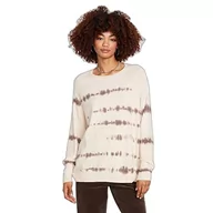 Bluzy damskie - Volcom Damska bluza I Dye 4 This Sweater, piaskowa, S, Sand, S - miniaturka - grafika 1
