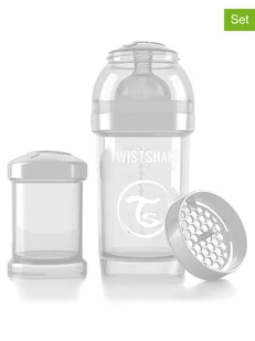 Twistshake 2-częściowy zestaw w kolorze białym - 180 ml - Butelki dla niemowląt - miniaturka - grafika 1