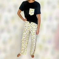 Piżamy damskie - Spodnie bawełniane do spania piżama ANANAS - miniaturka - grafika 1