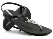 Sandały damskie - Gumowe sandały damskie typu japonki - IPANEMA 83183, czarne - Ipanema - miniaturka - grafika 1