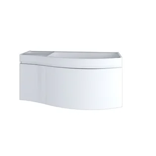 Szafka łazienkowa pod umywalkę Devo Vena Arte 2.0 110 cm prawa arctic white VA2-SU1D2SP-F01L65 - Szafki łazienkowe - miniaturka - grafika 1