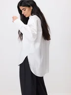 Moda i Uroda OUTLET - Reserved - Bawełniana koszula z szerokimi mankietami - biały - miniaturka - grafika 1