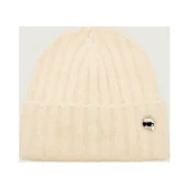 Czapki damskie - Karl Lagerfeld Czapka Ikon pin | z dodatkiem wełny - miniaturka - grafika 1