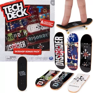 Tech Deck zestaw Sk8Shop 6 deskorolek Bonus Pack Disorder + akcesoria - Samochody i pojazdy dla dzieci - miniaturka - grafika 1