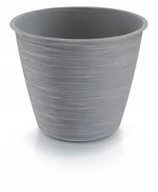 Donice - Doniczka Okragła Plastikowa Jasno-Szara 17 Cm Furu - miniaturka - grafika 1
