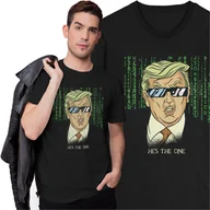 Koszulki męskie - Koszulka Trump 2024 Donald Trump Matrix USA Stany Zjednoczone - miniaturka - grafika 1