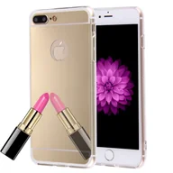 Etui i futerały do telefonów - Etui na telefon komórkowy Apple iPhone 8 Plus Mirror Soft Case Protective Cover Gold - miniaturka - grafika 1