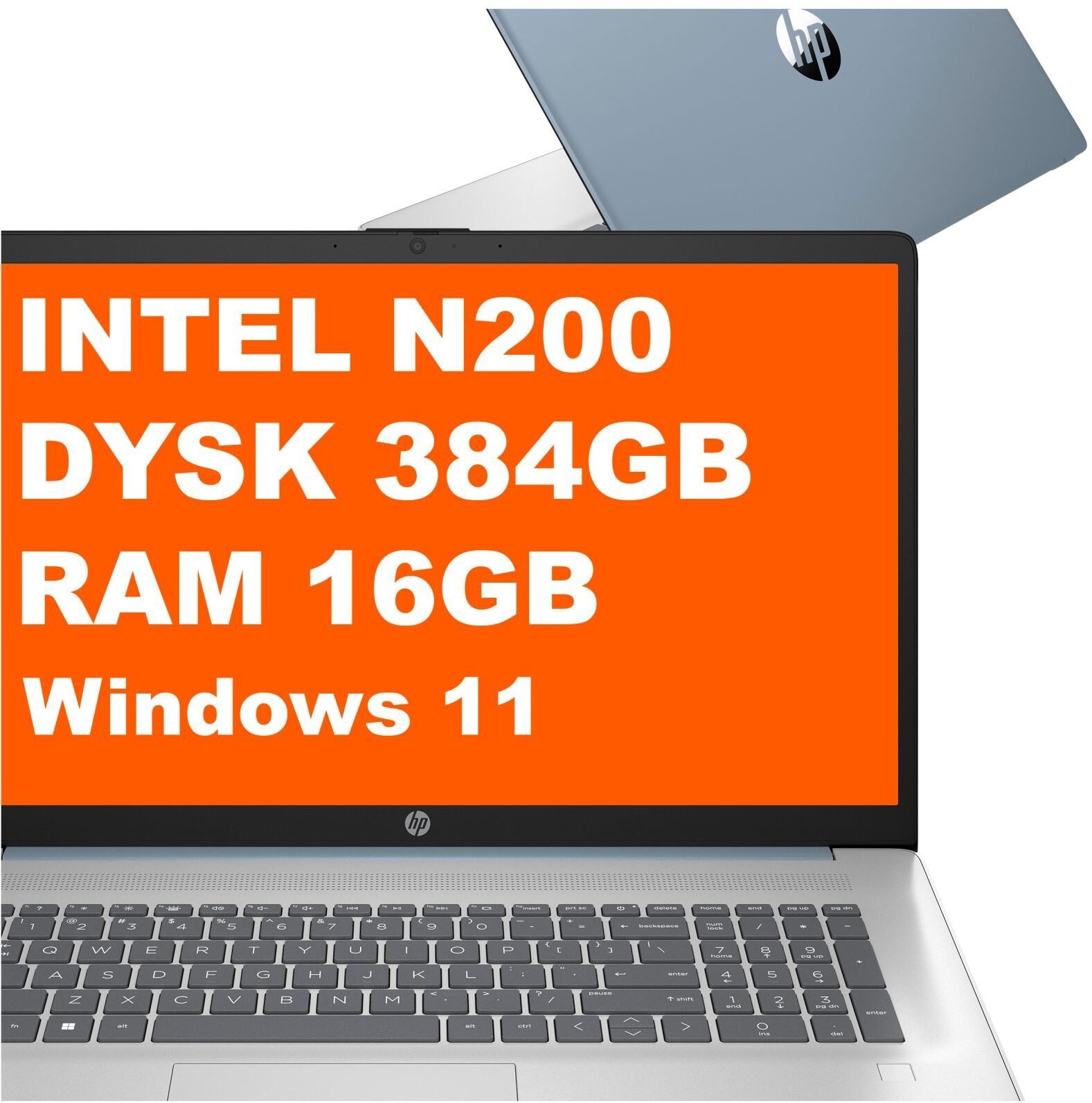 HP 17-cn3102ds / A59W0UA / Intel N200 / 16GB / 384GB / Intel UHD / HD+ / Win 11 / Niebieski A59W0UA_16GB_384GB_W11
