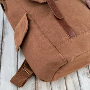 PLECAK MĘSKI NA LAPTOPA A4 ZE SKÓRY WEGAŃSKIEJ PAOLO PERUZZI E-03-MC - Torby na laptopy - miniaturka - grafika 4