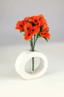 Wazony i flakony - Piękny Wazon Na Kwiaty, Oryginalna Ozdoba - Biały - miniaturka - grafika 1