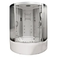 Kabiny z hydromasażem - Mazur Bath&Spa Duża kabino wanna Spa z hydromasażem białe ściany 150x150 cm MO-08150B - miniaturka - grafika 1