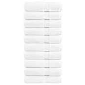 Ręczniki - vidaXL Ręczniki premium SOLUND, 10 szt., białe, 70x140 cm, 600 g/cm² - miniaturka - grafika 1