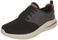 Trampki męskie - Skechers Męskie trampki Delson 3.0 Mooney, Czarna dzianinowa siatka, 40 EU - miniaturka - grafika 1