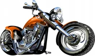 Naklejki na ścianę - Naklejka Motor motocykl HARLEY Pojazdy 67, 50x30 cm - miniaturka - grafika 1