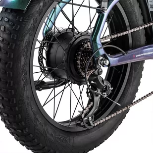 FAFREES F20 Master E-bike 20*4.0 inch Air Tire 500W Rear Drive 25km/h Max Speed 48V 22.5Ah Battery 140-160km Range Green - Rowery - miniaturka - grafika 9