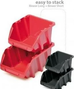 Prosperplast KUWETY 16 BINEER SHORT 4 SZT. CZERWONE 272x238x236mm KBISS28-3020 - Pojemniki przemysłowe - miniaturka - grafika 1