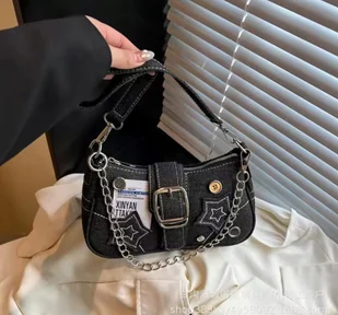 Torebka W Stylu Y2K Torba Czarna Gwiazdki Gwiazdy Prezent Streetwear - Torebki damskie Torebka W Stylu Y2K Torba Czarna Gwiazdki Gwiazdy Prezent Streetwear - Torebki damskie - miniaturka - grafika 1