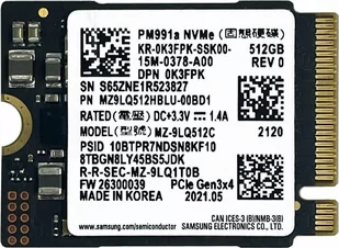 Dysk SSD Samsung Samsung PM991a 256 GB M.2 2230 - demontaż - Dyski SSD - miniaturka - grafika 1