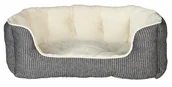 Legowiska dla psów - TRIXIE Davin, Bolster pet bed, Indoor, Dog, Grey, White, Rectangular, Monochromatic - miniaturka - grafika 1