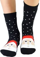 Skarpetki dla dzieci - Skarpety świąteczne dla dzieci frotte Noviti SF012 Czarne - miniaturka - grafika 1