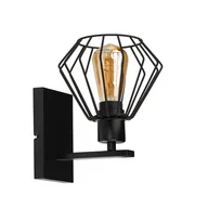 Lampy ścienne - Industrialny kinkiet do salonu w czarnym kolorze SUEZ LOFT - miniaturka - grafika 1