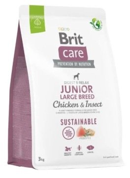 Brit Care Dog Sustainable Junior  Large Chicken Insect 3kg