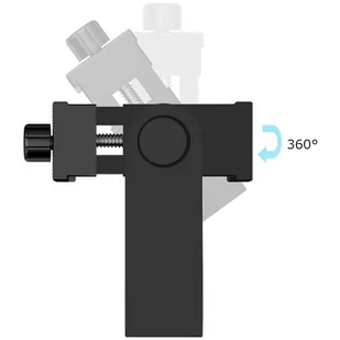 Uchwyt adapter na telefon do statywu selfie stick 1/4 Obrotowy 360 uniwersalny Alogy czarny - Selfie stick - miniaturka - grafika 13