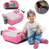 Foteliki samochodowe - FOTELIK SAMOCHODOWY PODKŁADKA SIEDZISKO SZARO-RÓŻOWY R129 125-150 CM - miniaturka - grafika 1