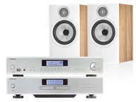 Zestawy stereo - Rotel A14 MKII (srebrny) + CD14 MKII (srebrny) + 606 S3 (dąb) - miniaturka - grafika 1