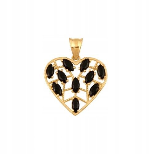 Złota Przywieszka Serduszko Serce 585 0.80 g Rodium