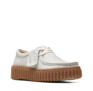 Półbuty damskie - Clarks Torhill Bee [white leather] - rozmiar 39 - miniaturka - grafika 1