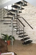 Schody strychowe - Schody metalowe CORA model Mix 200 vertical U-180 12 elementów - miniaturka - grafika 1