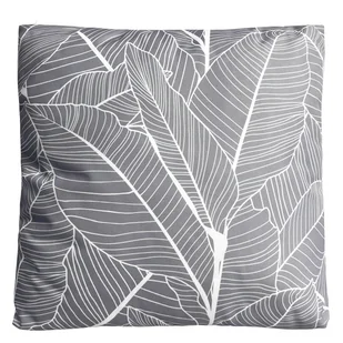 Sun Garden Poduszka ogrodowa dekoracyjna Verena 45x45 cm szara w liście - Poduszki ogrodowe - miniaturka - grafika 1