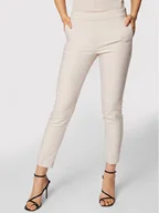 Spodnie damskie - Morgan Spodnie materiałowe 211-PROSY.F Beżowy Slim Fit - miniaturka - grafika 1