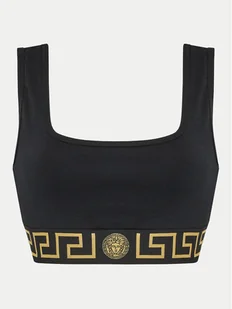 Versace Biustonosz top 1013323 1A10011 Czarny - Bielizna sportowa damska - miniaturka - grafika 1