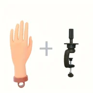 Akcesoria do paznokci - TEMU Modelka Ręki do Ćwiczeń Manicure z Silikonu - Elastyczna Sztuczna Dłoń z Giętkimi Palcami dla Profesjonalistów w Pielęgnacji Paznokci - miniaturka - grafika 1