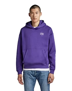 G-STAR RAW Męska bluza z kapturem Unisex core Loose Sweater Hooded Sweater, purpurowa (dk Violet C235-5616), XS, Purpur (Dk Violet C235-5616), XS - Bluzy męskie - miniaturka - grafika 1