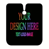 Peleryny fryzjerskie - TEMU Spersonalizowany Peleryna Fryzjerska z Zdjęciami i Tekstem - Zestaw do Strzyżenia Włosów, Fartuch Fryzjerski dla Salonu - miniaturka - grafika 1