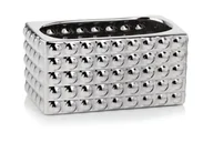 Donice - Osłonka Na Doniczkę Ceramiczna Srebrna Glamour - miniaturka - grafika 1