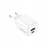Ładowarki do telefonów - Forever ładowarka sieciowa GaN PD QC TC-08-30AC 1x USB-C 1x USB 30W biała - miniaturka - grafika 1