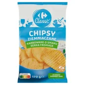 Chipsy - Carrefour Classic Chipsy ziemniaczane karbowane o smaku serka fromage 170 g - miniaturka - grafika 1