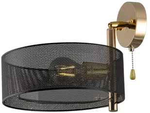 MLAMP LAMPA ścienna ELMDRS8006/1 TR NET MLAMP loftowa OPRAWA metalowy kinkiet złoty czarny ELMDRS8006/1 TR NET - Lampy ścienne - miniaturka - grafika 1