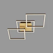 Lampy sufitowe - Lampa sufitowa LED Frame, złota, ściemniana 3-pkt. - miniaturka - grafika 1