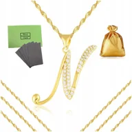 Biżuteria dla dzieci - BIŻUTERIA DZIECIĘCA, ZŁOTY NASZYJNIK LITERKA "N" DLA DZIEWCZYNKI 40cm 18K - miniaturka - grafika 1