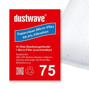 Sparpack - 10 worków do odkurzacza pasujących do Progress - PC 4103 / PC4103 Odkurzacz podłogowy dustwave® markowe worki do odkurzacza Made in Germany + mikrofiltr - Worki do odkurzaczy - miniaturka - grafika 1