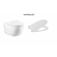 Miski WC - ROCA A346244S00 + A8012B2002 MERIDIAN Miska WC 48cm podwieszana Rimless Compacto SUPRAGLAZE + Deska WC SLIM Compacto wolnoopadająca - miniaturka - grafika 1