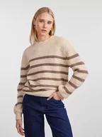 Swetry damskie - Pieces Sweter w kolorze beżowym - miniaturka - grafika 1