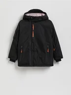 Kurtki i płaszcze dla chłopców - Reserved - Ocieplana kurtka z kapturem - czarny - miniaturka - grafika 1