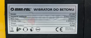 Wibrator do betonu 2400W Buława 4m 38mm MAR-POL - Ubijarki i zagęszczarki - miniaturka - grafika 4